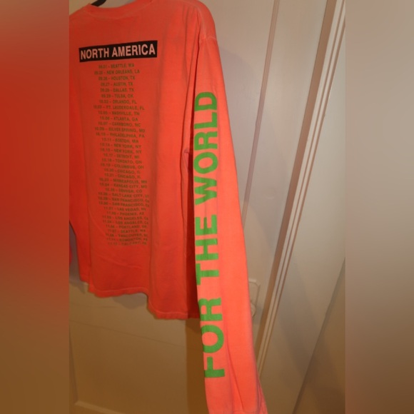 LANY Comfort Colors Fluorescent Orange Concert Tour Long Sleeve T-shirt - Picture 5 of 8